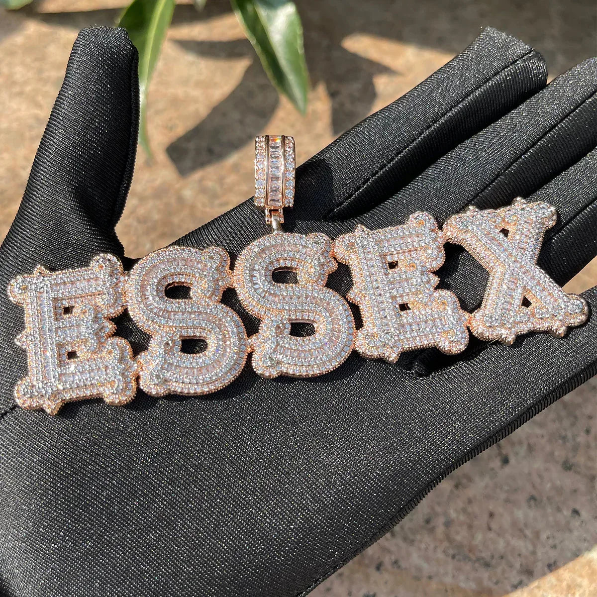 Sharp Attention Iced Out Personalized Custom Name Necklace Pendant - Luxury Custom Jewelry - CaratixJewelry